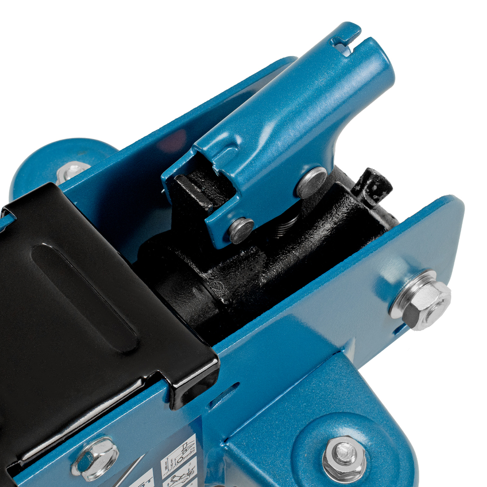 Домкрат гидравлический подкатной с фиксатором, 2.5 т, Safety Pin, 140-385 мм, в кейсе Stels