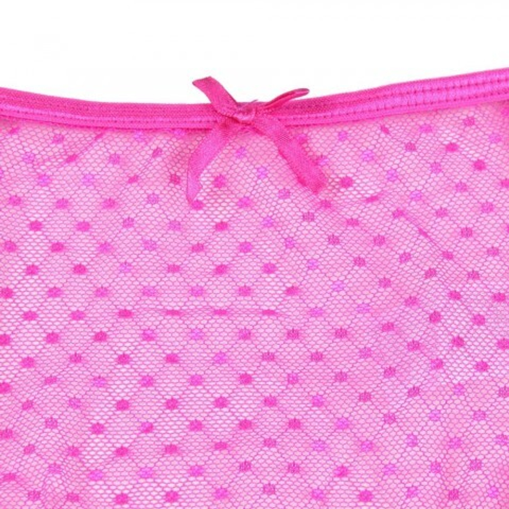 Трусики на высокой посадке Lace Strappy, розовые, XS-S