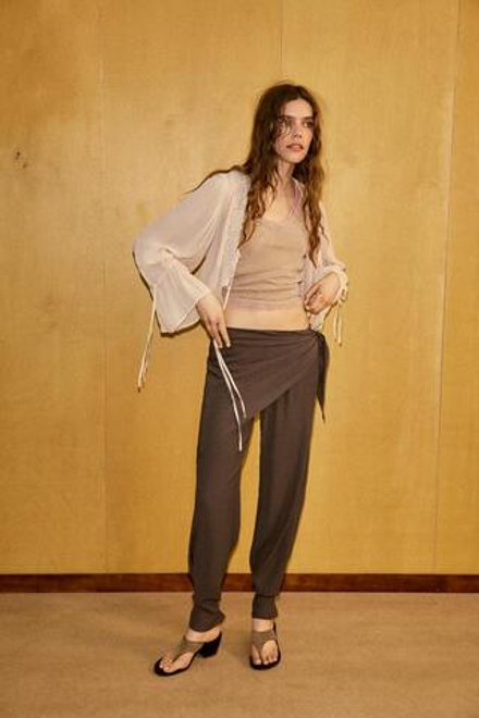 ZARA БРЮКИ С УЗОРОМ «ПЛАТОК», КОРИЧНЕВЫЙ