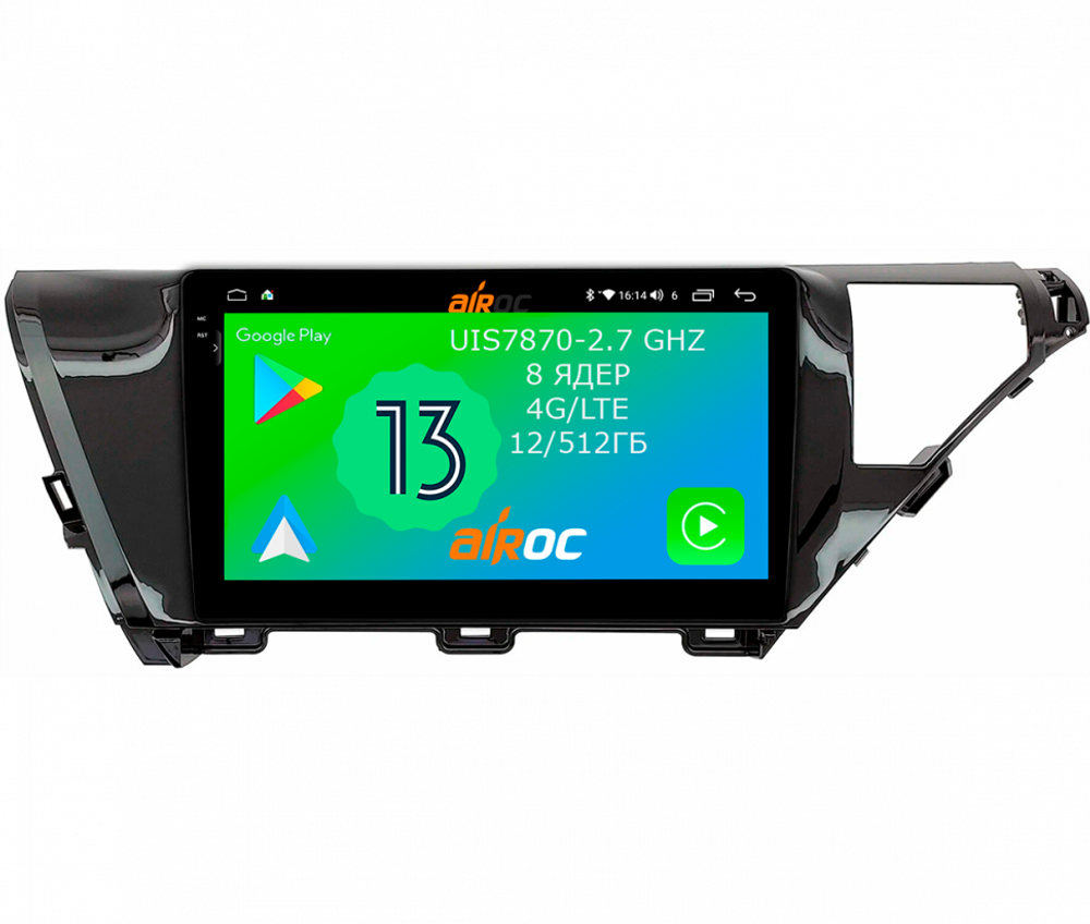 Магнитола для Toyota Camry 70 2017-2020 (без JBL) - Airoc 2K AU-1128/1129 Android 13, TS20, 12/512Гб, SIM-слот