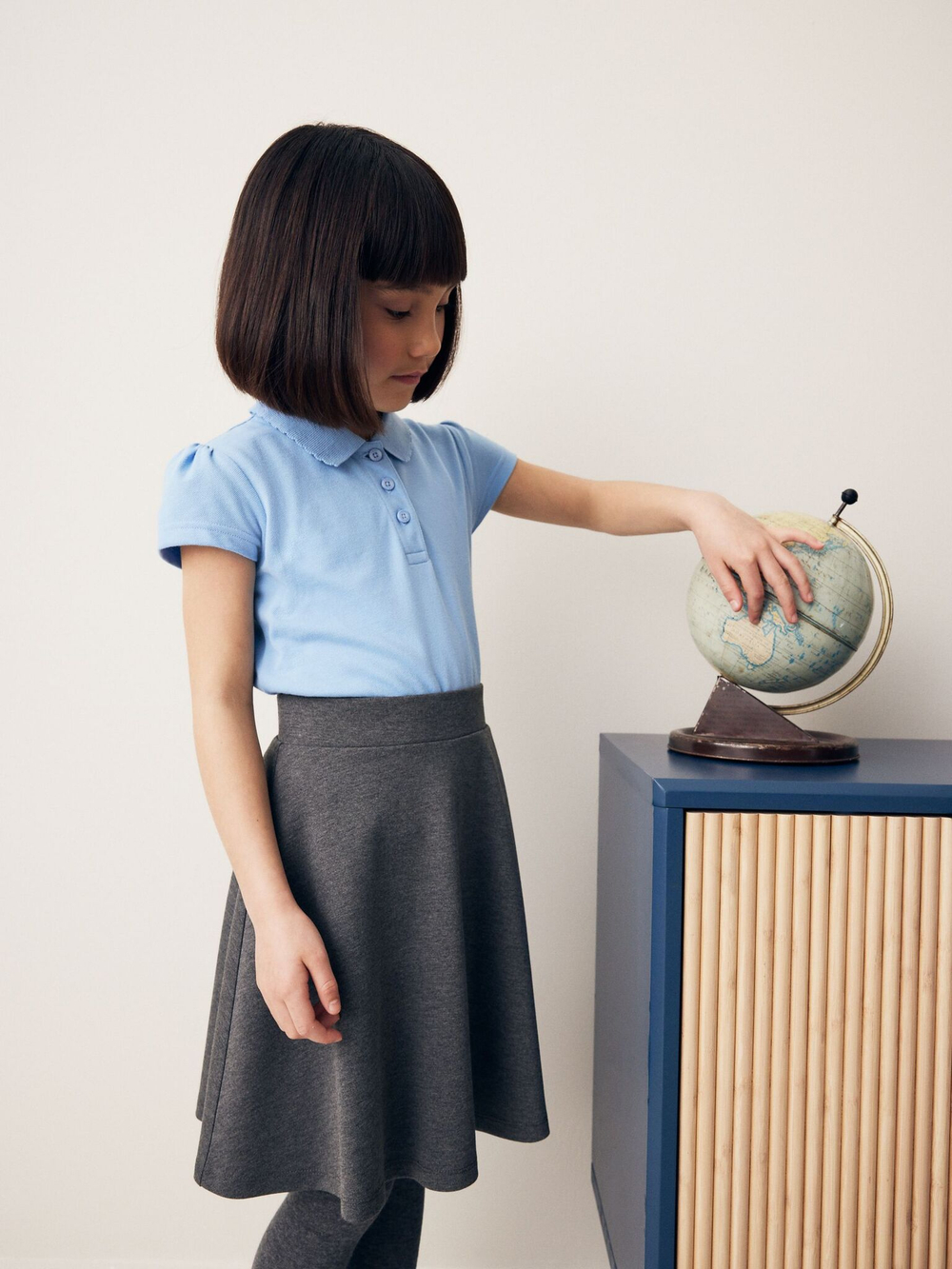 Поло школьное для девочки Next 562-039, 2 шт., Голубой