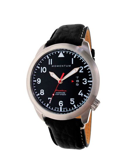 Канадские часы Momentum FLATLINE FIELD Black 1M-SP18BS2B