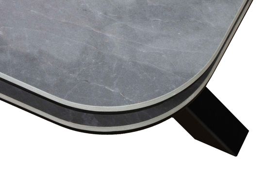 стол OCTARIN 120 Grey Stone Matt / Опора Черная