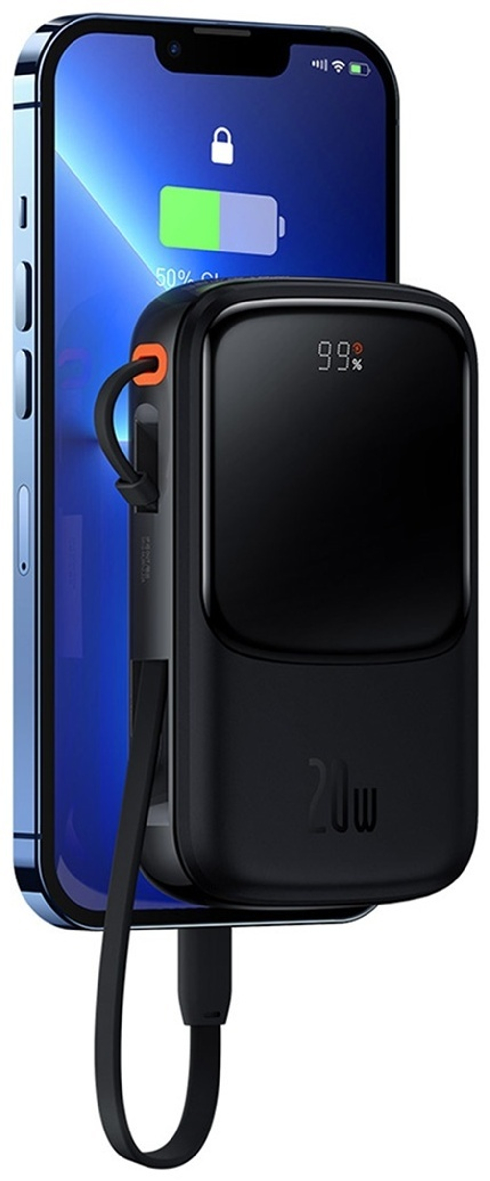 Внешний аккумулятор Baseus Qpow Pro C+L+U 20W PPQD020001 10000 мАч черный