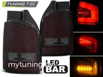 Задние фонари VW T5 red smoke led bar