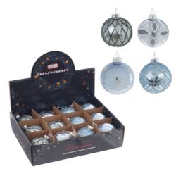 GAEM Набор из 12шт Украшение новогоднее "Шар", D 8 см, L34 W25 H8 см