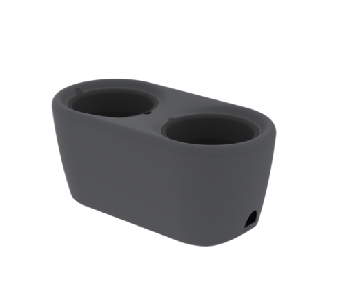 Кашпо Дивный сад АльтПласт графит (4лх2)