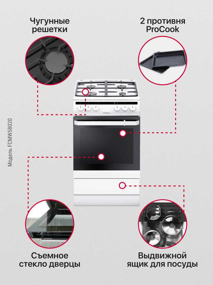 Комбинированная плита Hansa FCMW58020