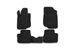 Коврики Standard, в салон PEUGEOT 207 2006- , 4 шт. (полиуретан, чёрные) Element.CARPGT00009
