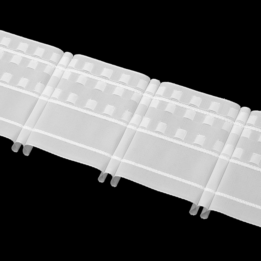 Шторная лента Oz-Is арт. 4361 P, коэф сборки 1:2,0, цвет белый (ширина 100 mm)