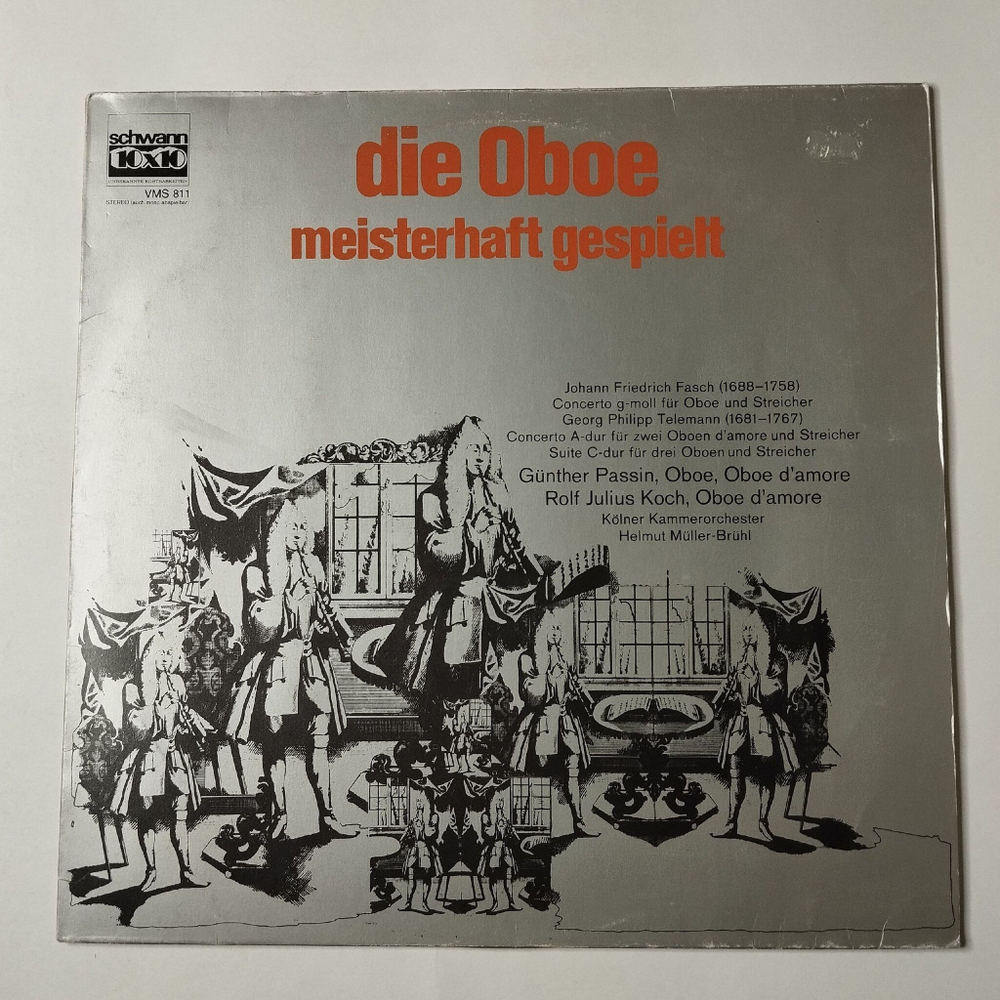 Винтажная виниловая пластинка LP Johann Friedrich Fasch, Georg Philipp Telemann, Die Oboe Meisterhaft Gespielt (Germany 1970)
