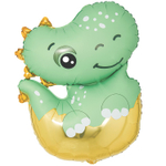 Шар Фольгированный Динозаврик Малыш в яйце (Мятный)