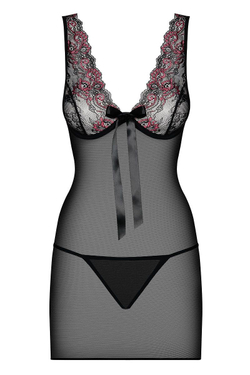 Полупрозрачная сорочка с вышивкой Musca chemise