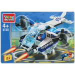 Конструктор пластмассовый 82эл. "Полицейский вертолет" 3140-CY (Город мастеров)