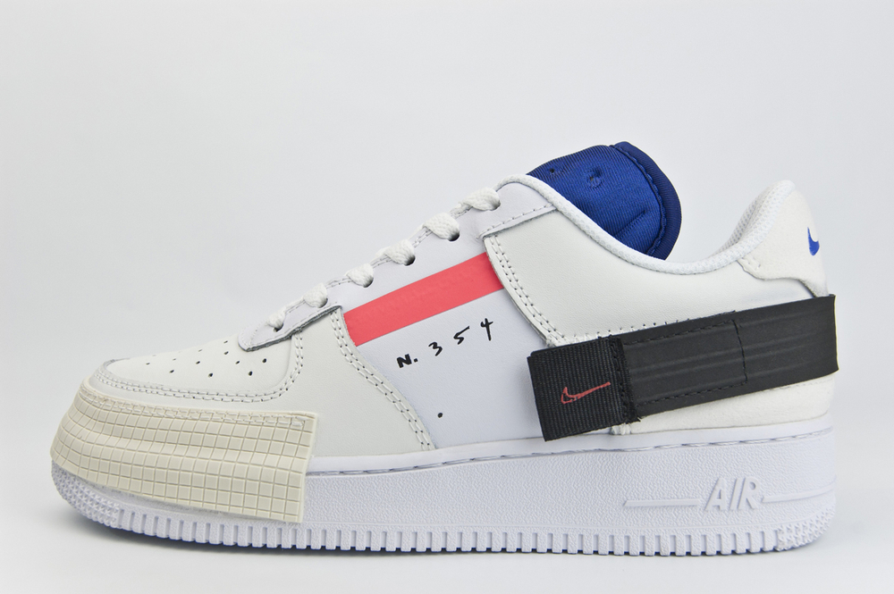 Кроссовки Nike Air Force 1 Type White Summit White / Red Orbit-White-Black 2