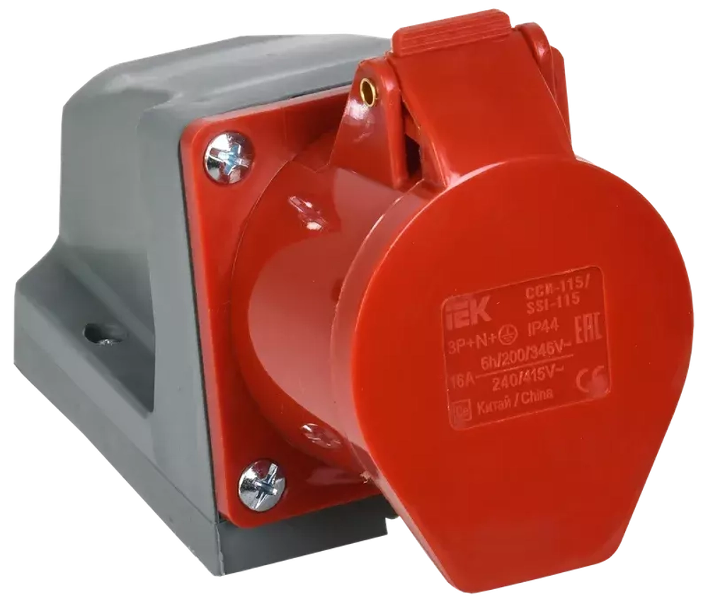ИЭК Розетка стац. CCИ-115  3Р+РЕ+N 16А 380В IP44 ИЭК  PSR12-016-5
