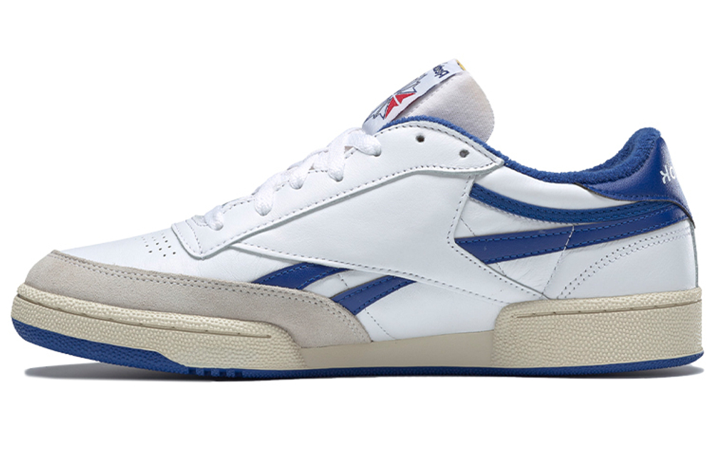 Reebok Revenge Plus Vintage vintage low panel shoes in white and blue