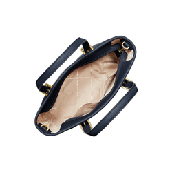 Michael Kors Jet Set Saffiano Leather Top-Zip Tote Bag Navy