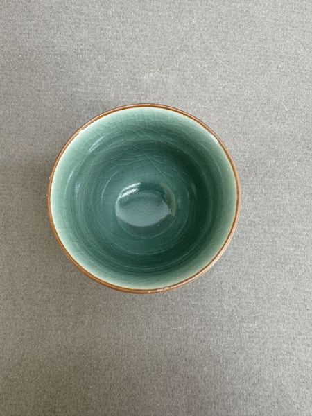 Чашка бирюза темная, колокол, керамика, 70мл