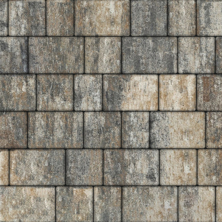 Тротуарная плитка УРИКО, комплект из 3 видов плит, Листопад гладкий Песчаник