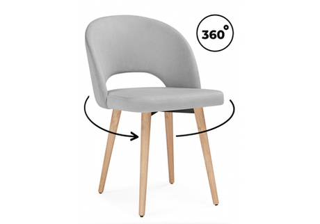 Стул деревянный Woodville Курбис 360 светло-серый (zd 960), светлое дерево