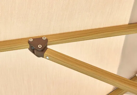 Зонт профессиональный Wing 3х3 м, тик, тортора. База и светильник в комплекте