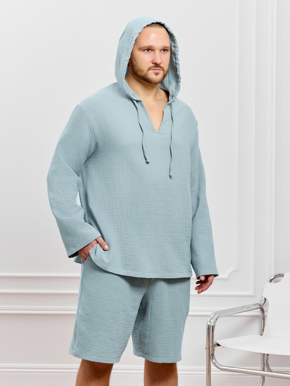 Костюм мужской Нептун-1 Виотекс СЕРО-ГОЛУБОЙ