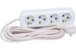 Удлинитель 5м, 4 гнезда, ПВС 3х1, с заземл.конт, Универсал E-304, 16973