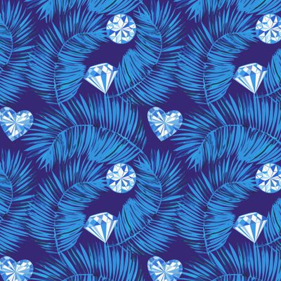 Пальмовые листья с кристалами