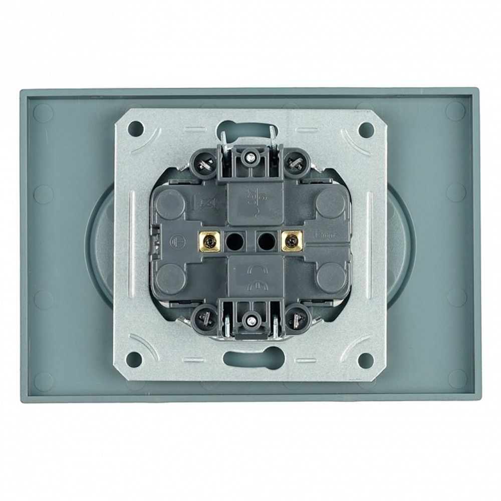 Розетка двойная без заземления и со шторкой Stekker Эмили 49929