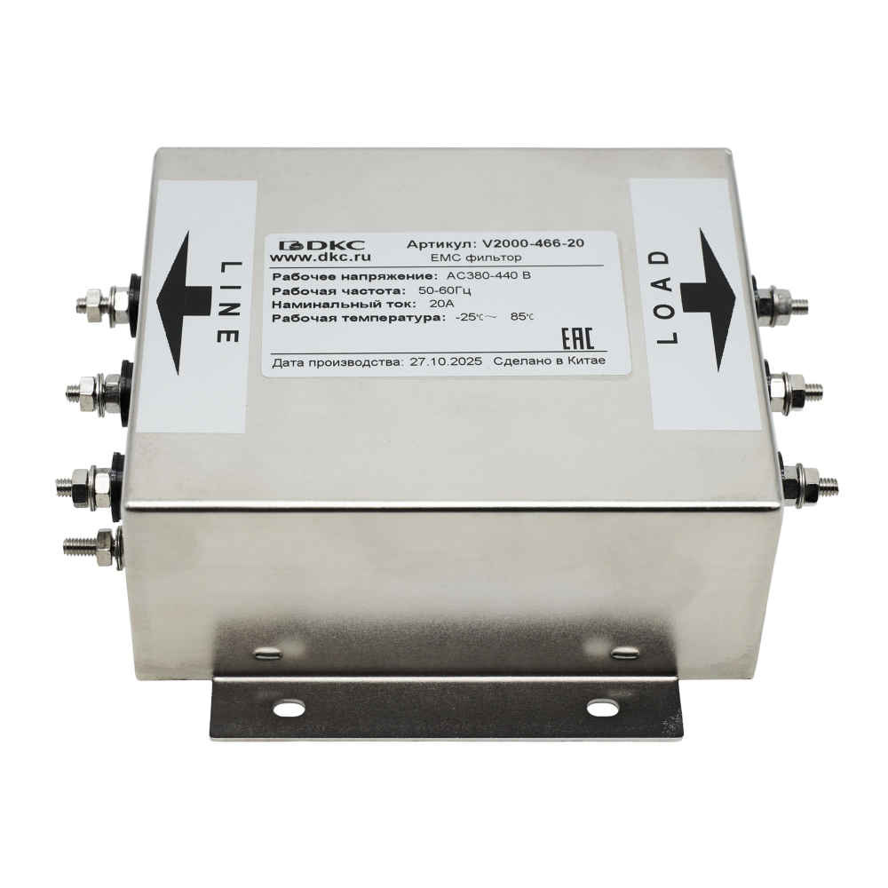 3-х фазный ЭМС фильтр для преобразователей частоты серии V2000