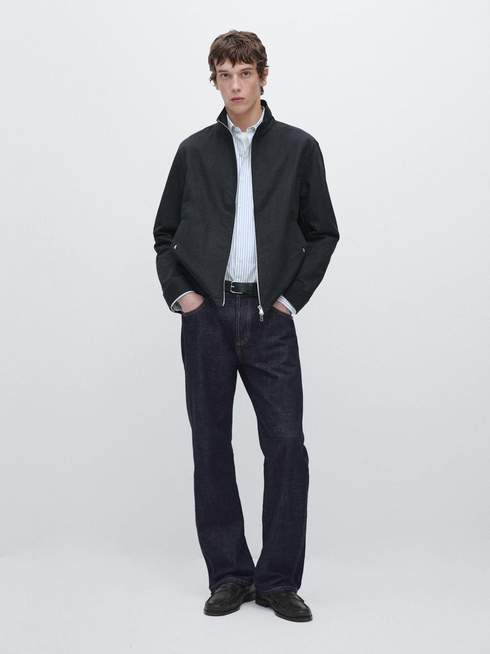 Massimo Dutti Короткая куртка с карманами, темно-синий