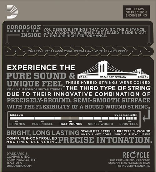 Струны для электрогитары 10-46 D'ADDARIO EHR310