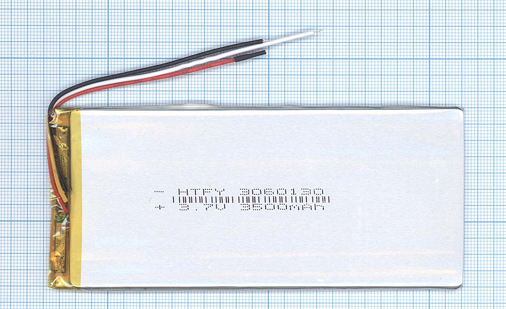 Аккумулятор Li-Pol (батарея) 3*60*130мм 3pin 3.7V/3500mAh