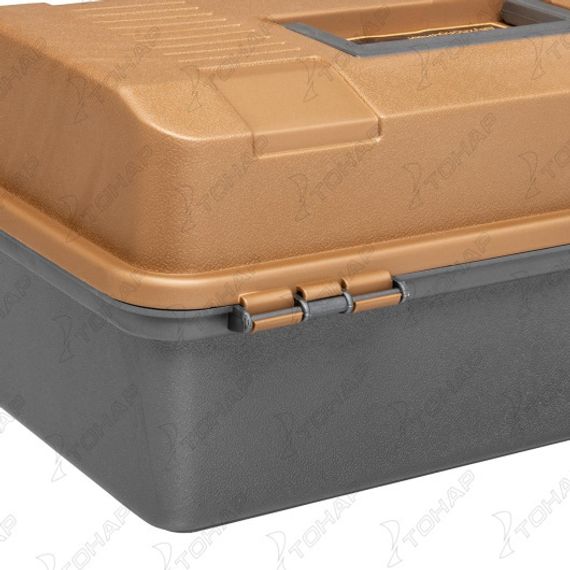 Ящик рыболова двухполочный золотой (T-HS-FB2-GO) Helios