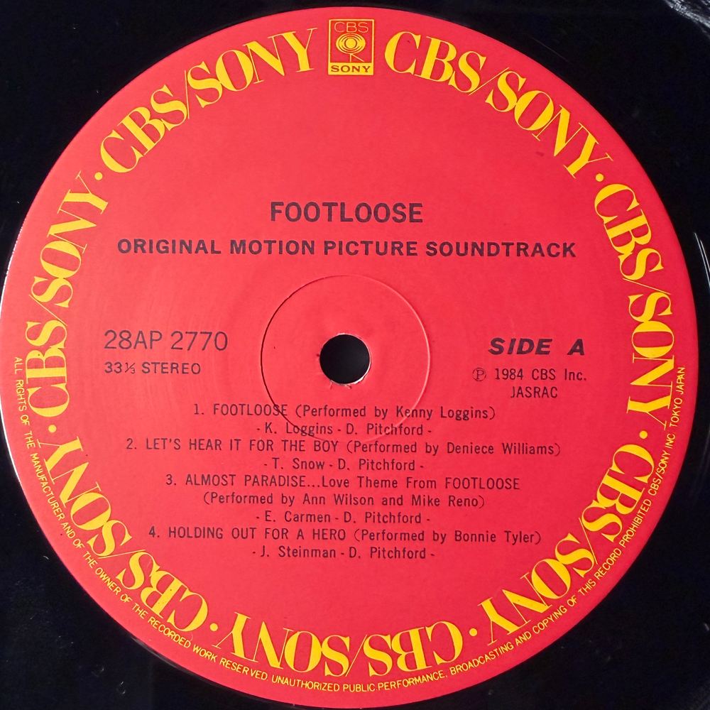 Footloose (Original Motion Picture Soundtrack) Япония 1977г.