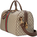 GUCCI Savoy Canvas With Leather Travel Bag, Shoulder Bag, Crossbody Bag, Handbag Unisex