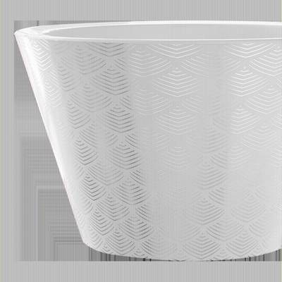 Кашпо для цветов пластиковое 3л d-19 см «Флейк» Пудровый (фольга)