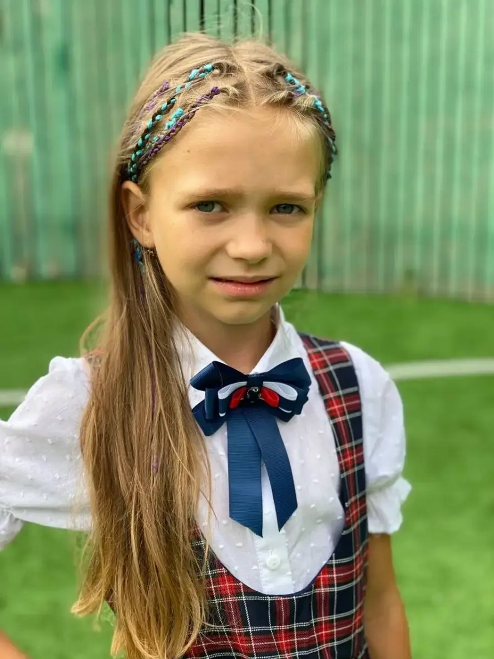Сарафан школьный в клетку