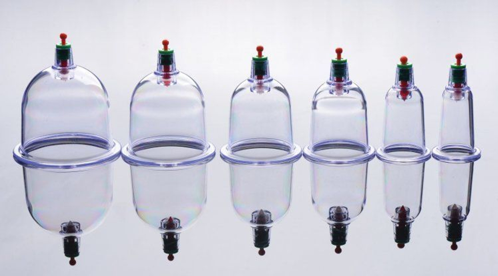 Набор помп для стимуляции Sukshen 6 Piece Cupping Set with Acu-Points