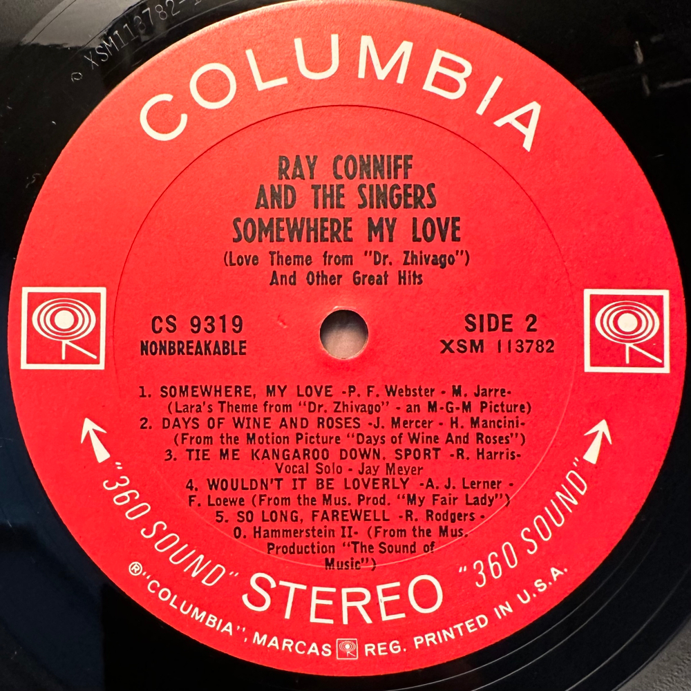 Ray Conniff And The Singers - Somewhere My Love (США 1966г.)
