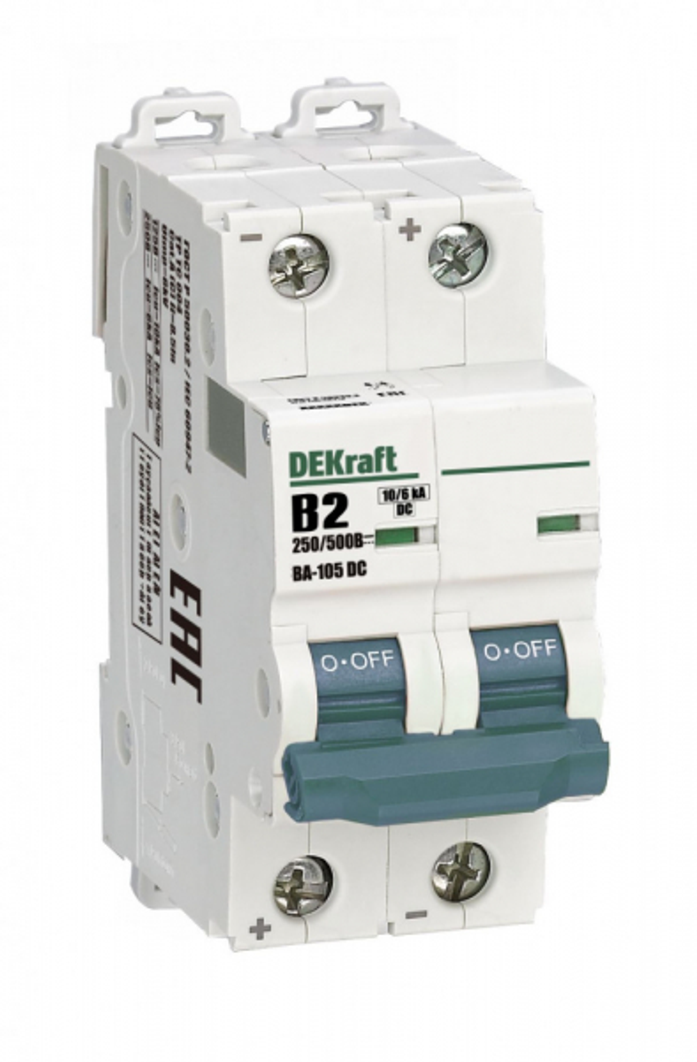 Выключатель автоматический 2П 2A характеристика В 500В DC ВА-105 Schneider Electric 13363DEK