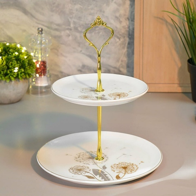 Фруктовница 2-х ярусная "Одуванчики" круг (00113494)