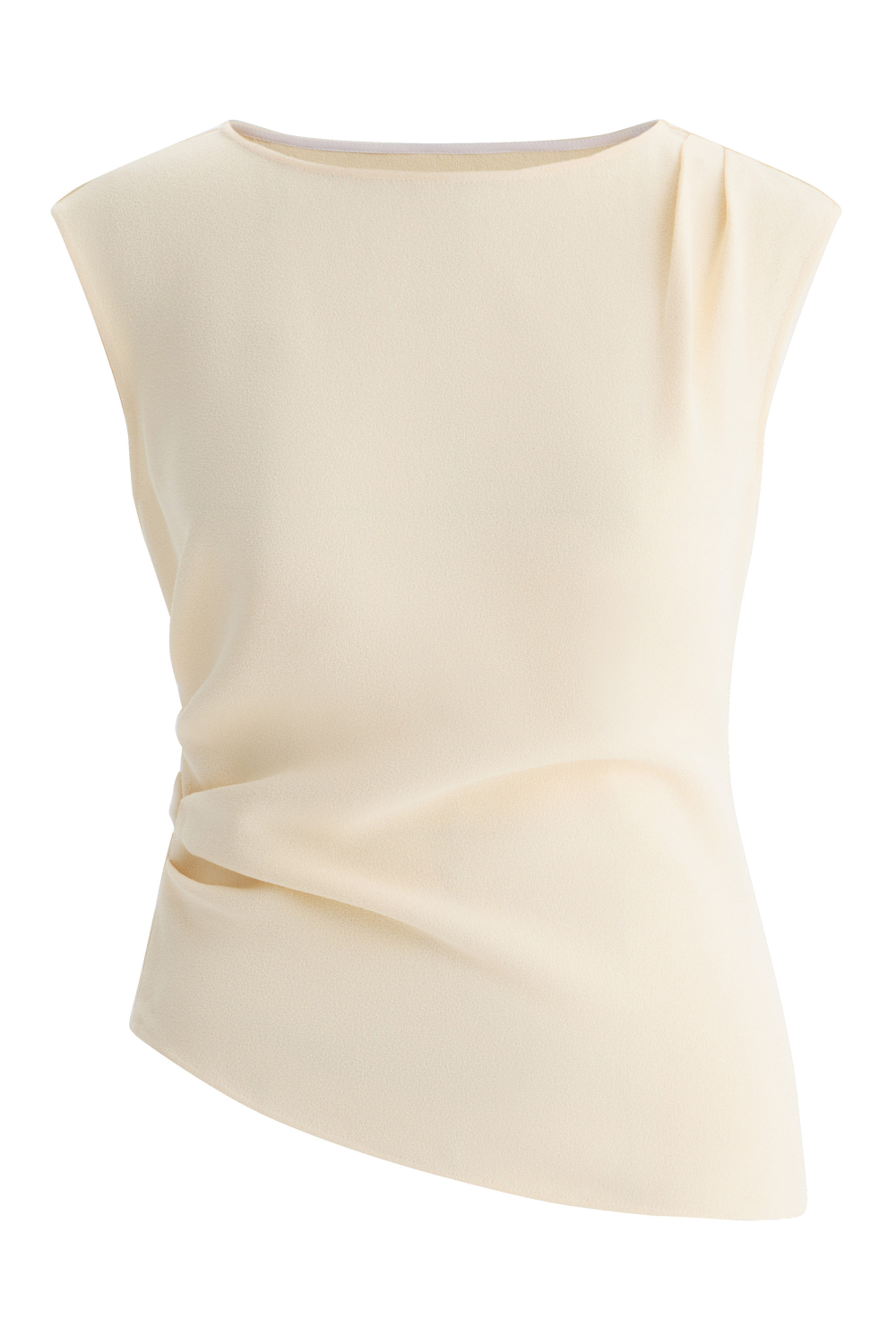 Топ из ацетата с драпировкой