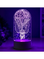 Светильник 3D ночник RISALUX «Воздушный шар», LED RGB, от се