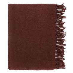 Плед мохеровый шоколадного цвета из коллекции essential, 130х180 см