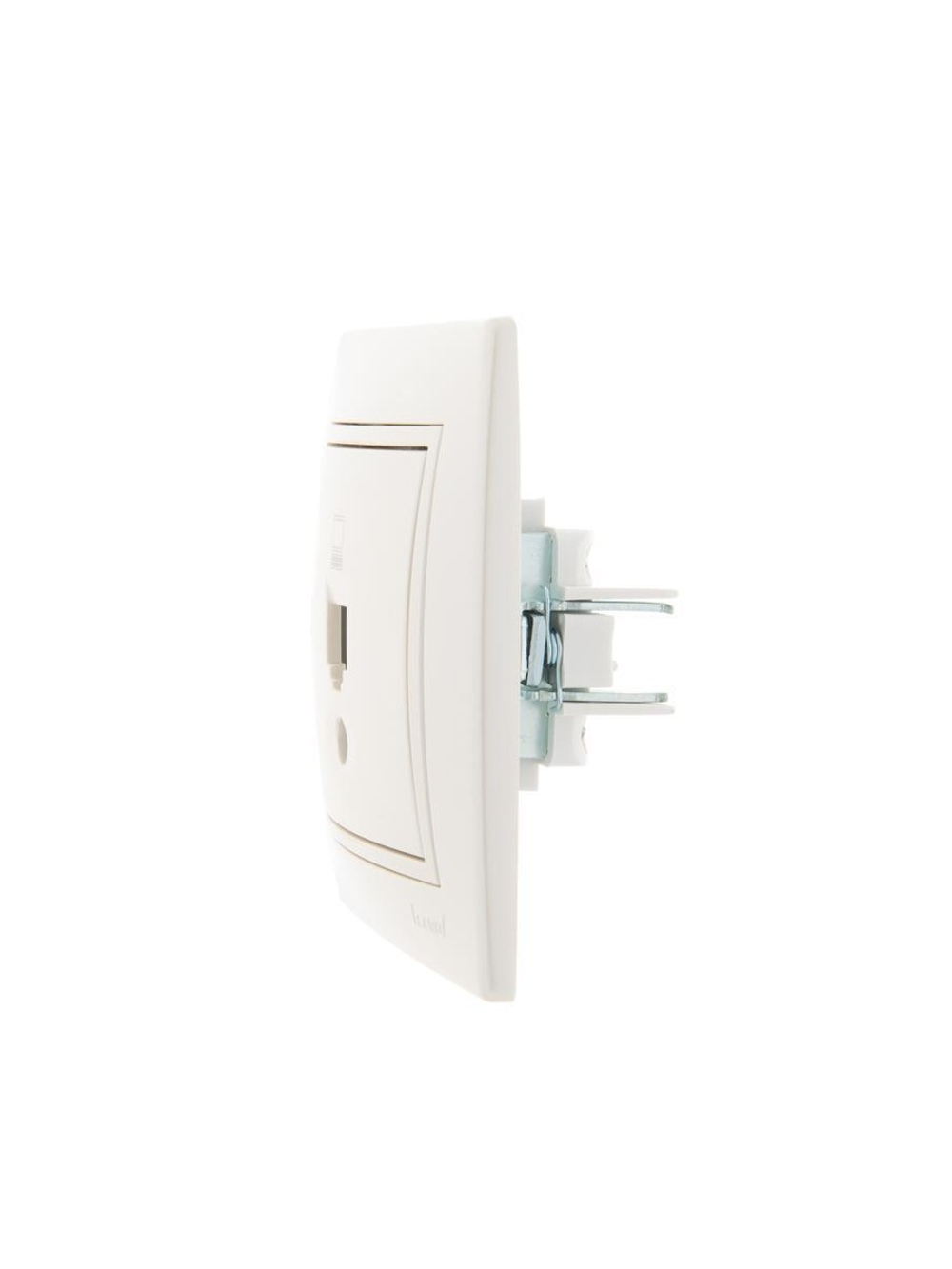 Розетка компьютерная 1-м СП Mira RJ45 16А IP20 со вставкой жемчуж./бел. перламутр. LEZARD 701-3030-139