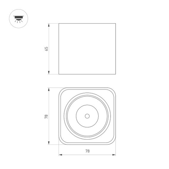 Потолочный светодиодный светильник Arlight SP-Dice-S78x78-10W Day4000 046634