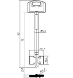 Заготовка сувальдного ключа 14164 SKM5D