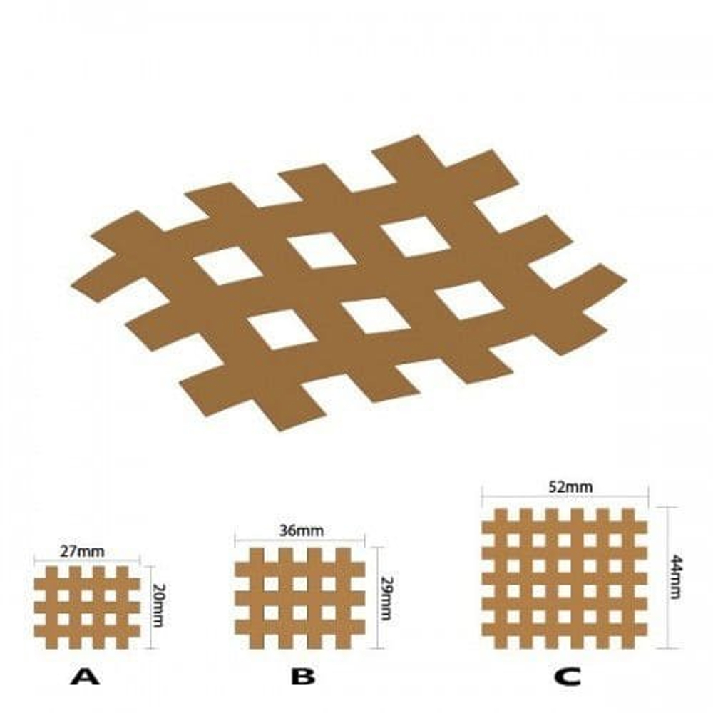 Кросс тейп BB CROSS TAPE (тип С) 4.9см*5.2см 40 шт